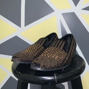Black/Gold Men’s Loafers